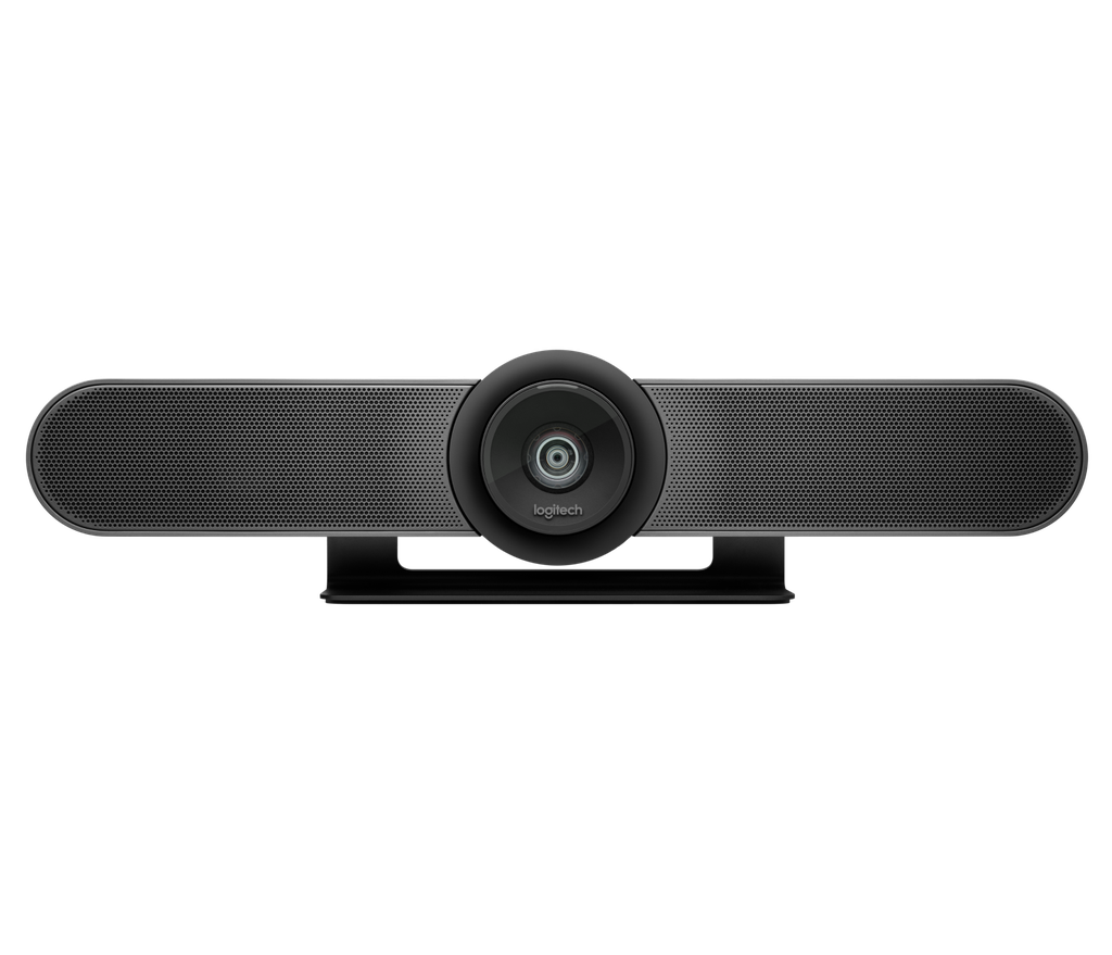 Logitech Meetup - Sistema de Videoconferencia para salas pequeñas, cámara inteligente 4K, 120° de captura horizontal, dos micrófonos incorporados